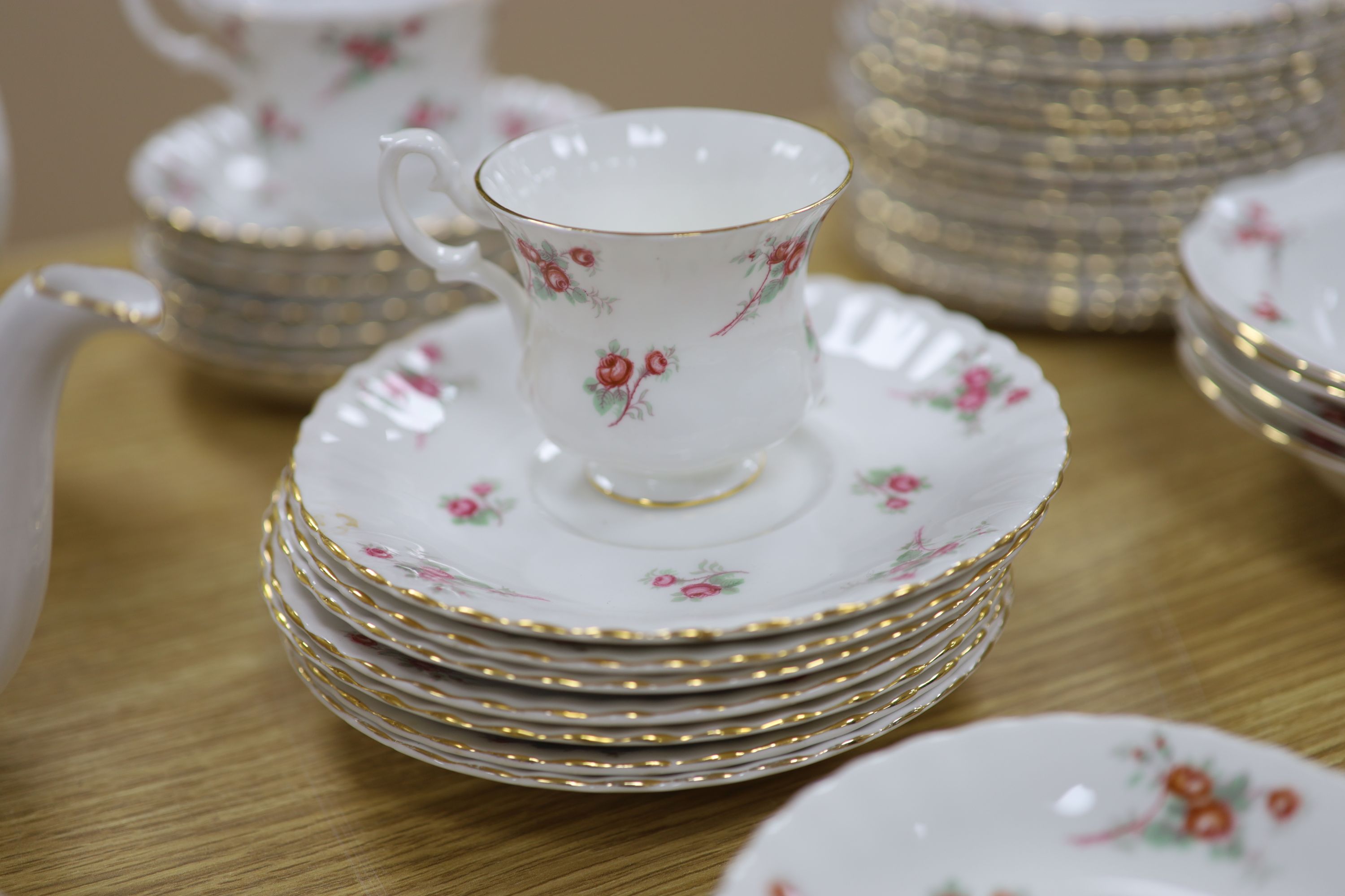 A Richmond bone china dinner and tea service, Rose Tyme pattern